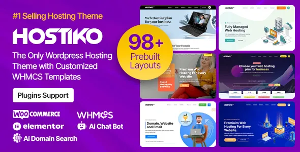 Hostiko – Theme WordPress chuyên cho Hosting, Domain & WHMCS chuyên nghiệp
