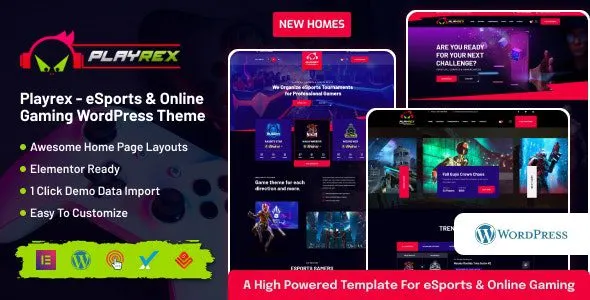 Playrex – Theme WordPress Tin tức về Thể thao điện tử và game