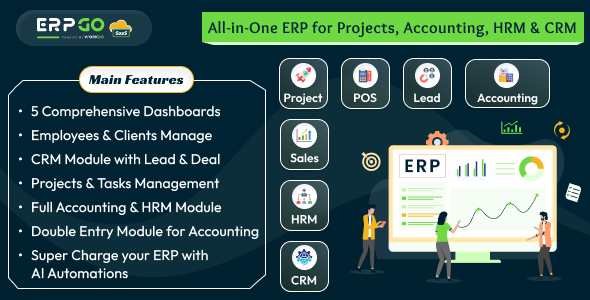 ERPGo SaaS - ERP cho doanh nghiệp tất cả trong một với dự án - tài khoản - HRM - CRM và POS