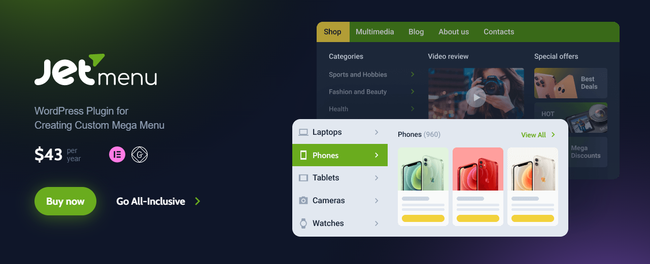 JetMenu – Plugin Mega Menu chuyên nghiệp dành cho Wordpress Elementor