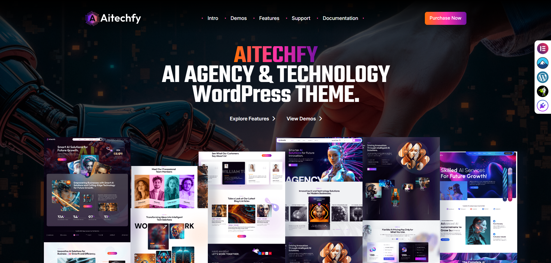Aitechfy – Theme Wordpress AI Agency & Technology hiện đại và sáng tạo