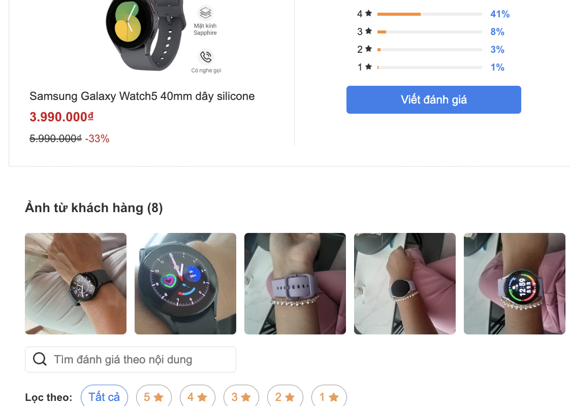 Plugin đánh giá cho Woocommerce với Flatsome Giống Tiki, Thế Giới Di Dộng, Shopee