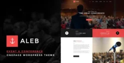 Aleb 1.4.3 – Theme WordPress cho Landing Page sự kiện để tiếp thị hội nghị