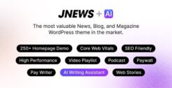 JNews 11.6.13 là một theme WordPress mạnh mẽ, được thiết kế tối ưu cho các website tin tức, tạp chí, blog và xuất bản trực tuyến. Với hơn 150 giao diện demo đa dạng, JNews mang đến giải pháp “tất cả trong một” giúp bạn dễ dàng tạo ra một trang web chuyên nghiệp,