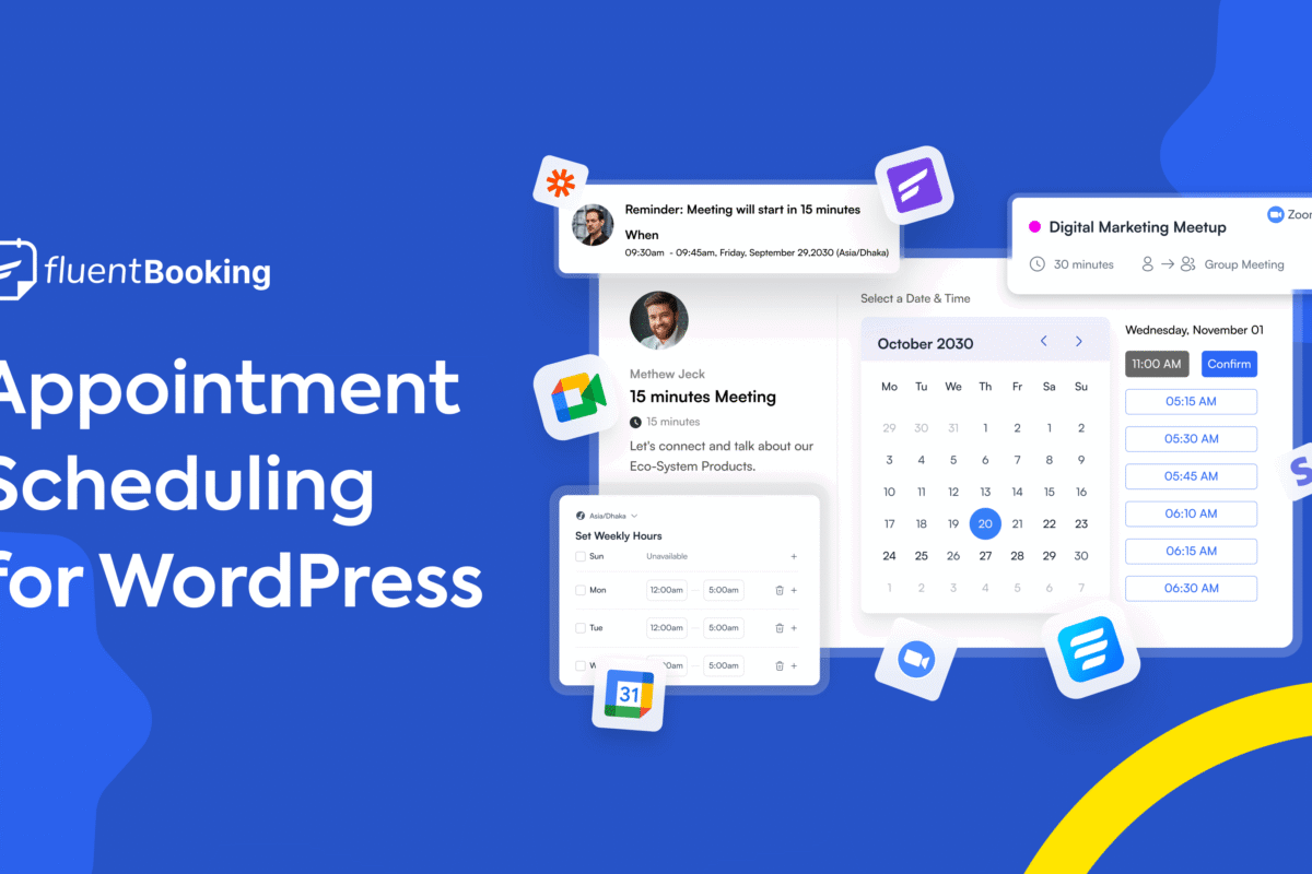 Fluent Booking Pro – Plugin đặt lịch trực tuyến đơn giản nhưng mạnh mẽ cho WordPress