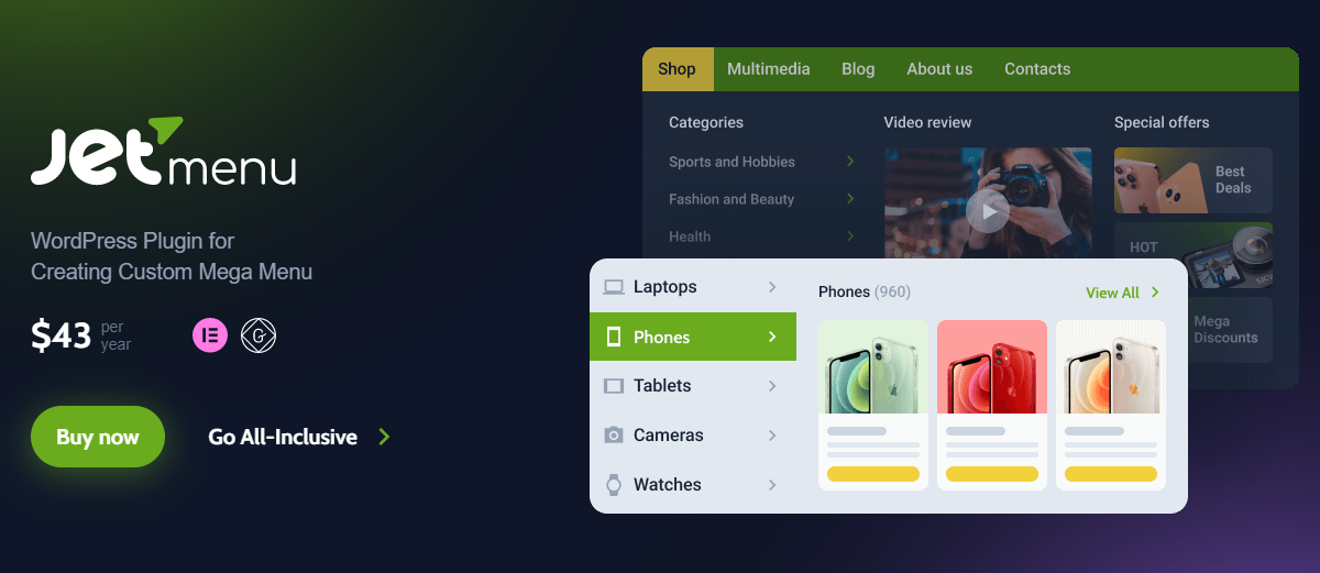 JetMenu – Plugin Mega Menu chuyên nghiệp dành cho WordPress Elementor